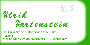ulrik hartenstein business card